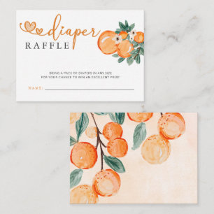 Carte D'accompagnement Petit Baby shower orange Cutie Raffin de couche