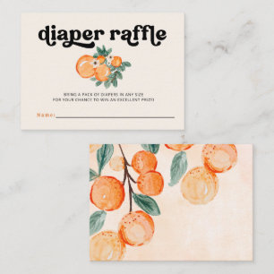 Carte D'accompagnement Petit Baby shower orange Cutie Raffin de couche