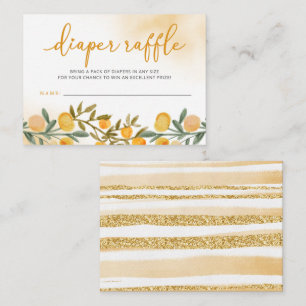 Carte D'accompagnement Petit Baby shower orange Cutie Raffin de couche