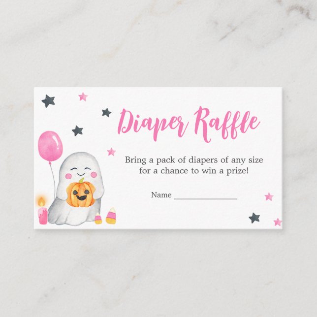 Carte D'accompagnement Petit Baby shower rose Boo Refroidissement (Devant)
