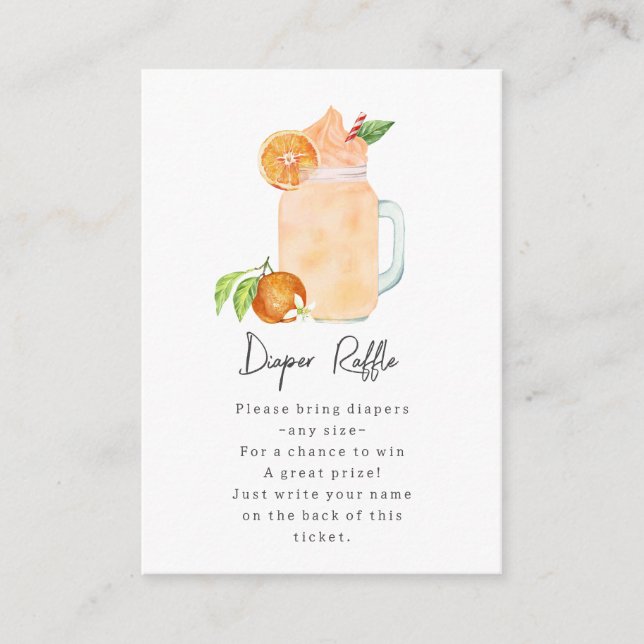 Carte D'accompagnement Petit Baby shower Smoothie de la Cutie Raffin de c (Devant)