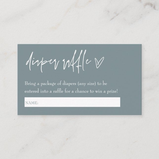 Carte D'accompagnement Petit Boho Boy Blue Hello Baby Diaper Raffle (Devant)