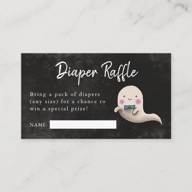 Carte D'accompagnement Petit Boo Boy Baby shower Déchets Raffle Ticket (Devant)