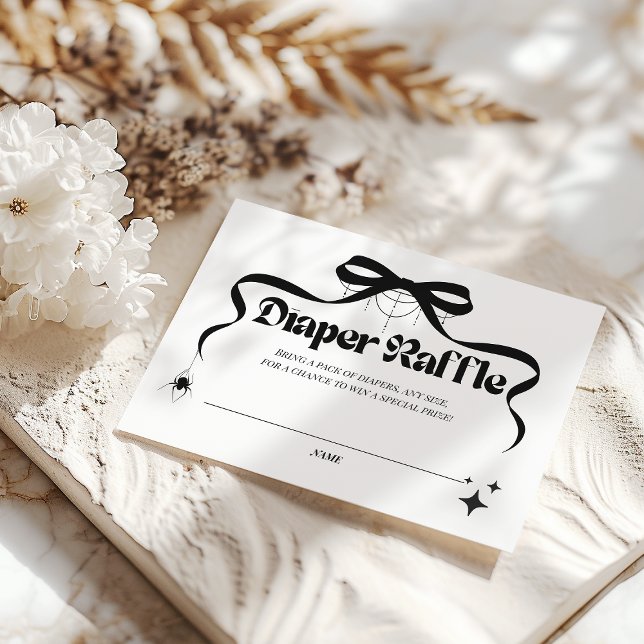 Carte D'accompagnement Petit Boo gothique Halloween Baby shower couche (Créateur téléchargé)