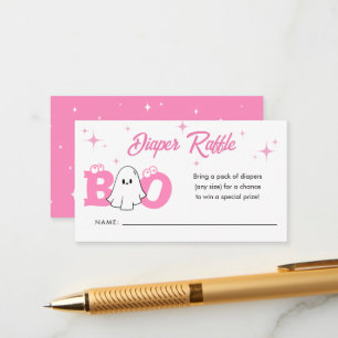 Carte D'accompagnement Petit Boo Halloween Baby shower Déchets Raffle