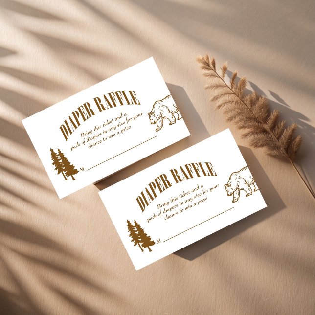 Carte D'accompagnement Petit camper aventure baby shower tombole de couch (Little camper adventure mountains baby shower diaper raffle enclosure card raffle tickets)