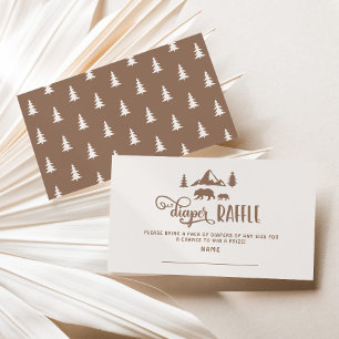 Carte D'accompagnement Petit camper Bear Diaper billet de tombola