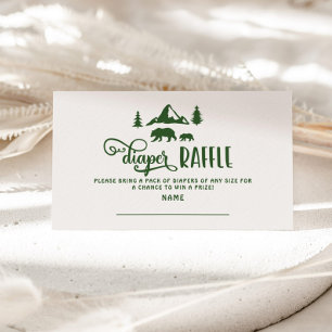 Carte D'accompagnement Petit camper Bear Diaper billet de tombola