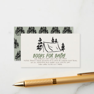 Carte D'accompagnement Petit campeur tente dessinée à la main bébé livre