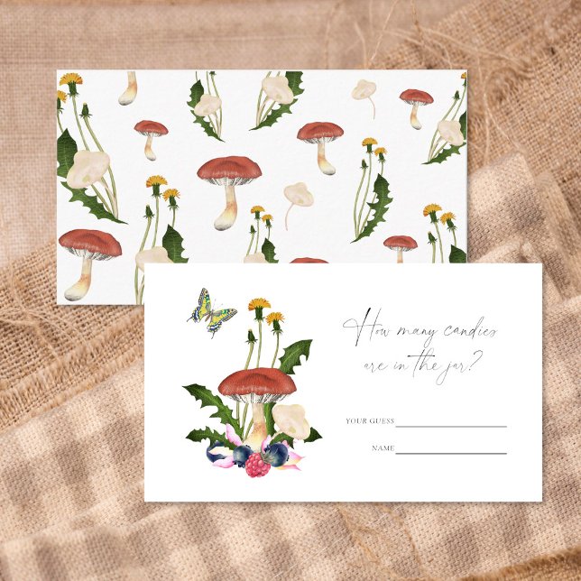 Carte D'accompagnement Petit champignon - Devinez combien de bonbons jeu (Créateur téléchargé)