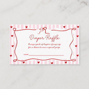Carte D'accompagnement Petit Chéri Valentin Tirage au Sort Couches Bébé