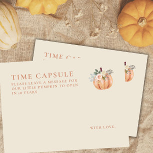Carte D'accompagnement Petit Citrouille Automne 1er Anniversaire heure Ca