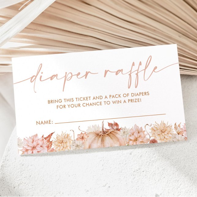 Carte D'accompagnement Petit Citrouille Baby shower d'automne Déchets Raf (Créateur téléchargé)