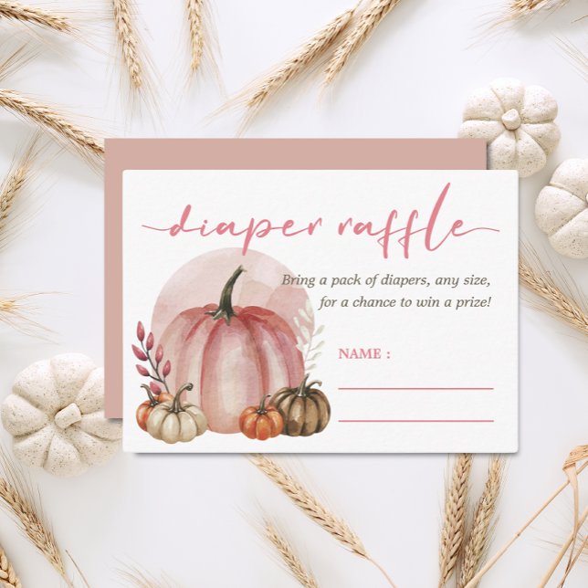 Carte D'accompagnement Petit Citrouille Bébé Fille Douche rose Refus de c (Créateur téléchargé)