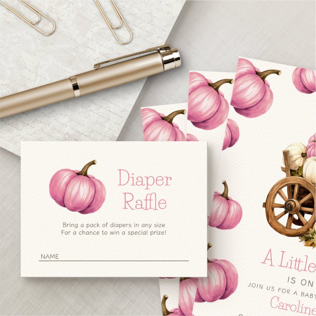 Carte D'accompagnement Petit Citrouille Douche à raffle (Créateur téléchargé)