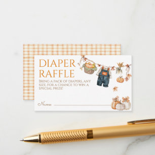 Carte D'accompagnement Petit Citrouille Rustique Baby shower Déchets Raff