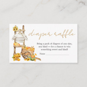 Carte D'accompagnement Petit Citrouille Rustique Baby shower Déchets Raff