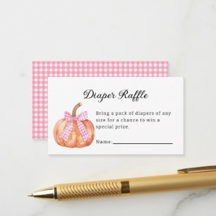 Carte D'accompagnement Petit Citrouille sur le chemin Baby shower rose Bo