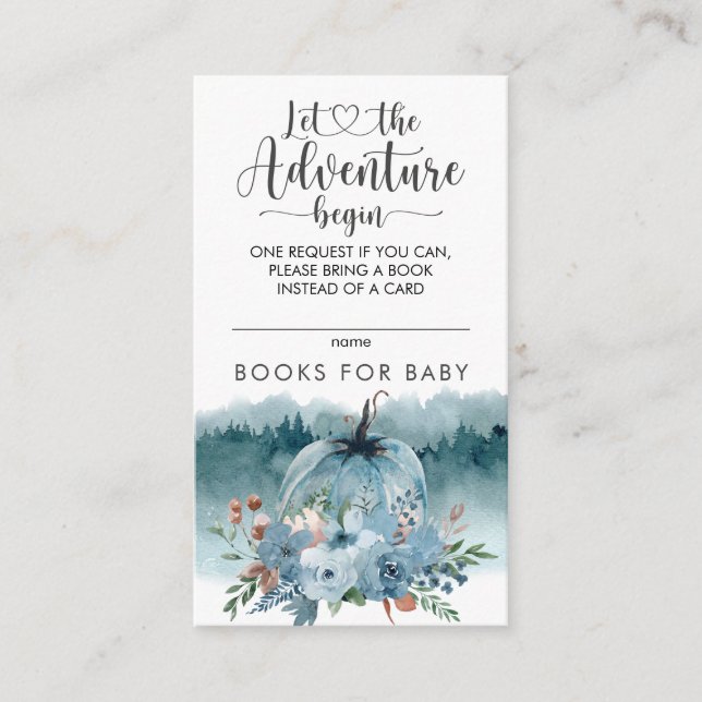 Carte D'accompagnement Petit Citrouille Sur Le Chemin Livres Bleus Pour B (Devant)