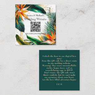 Carte D'accompagnement Petit code QR Birds of Paradise Bliss Website