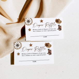 Carte D'accompagnement Petit Cow-boy, Raffle de couche de rodéo Wild West