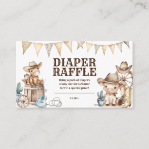 Carte D'accompagnement Petit Cowboy Wild West Baby shower Déchets Raffle
