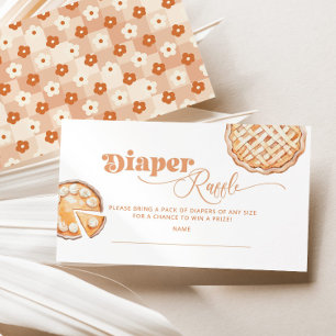 Carte D'accompagnement Petit Cutie Pie Floral Diaper billet de tombola