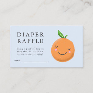 Carte D'accompagnement Petit Cutie Thème Bleu Baby shower Déchets Raffle