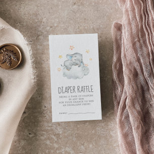 Carte D'accompagnement Petit éléphant Baby shower de couches Raffle