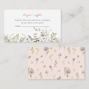 Carte D'accompagnement Petit Fleur sauvage   Boîtier de broche à couches