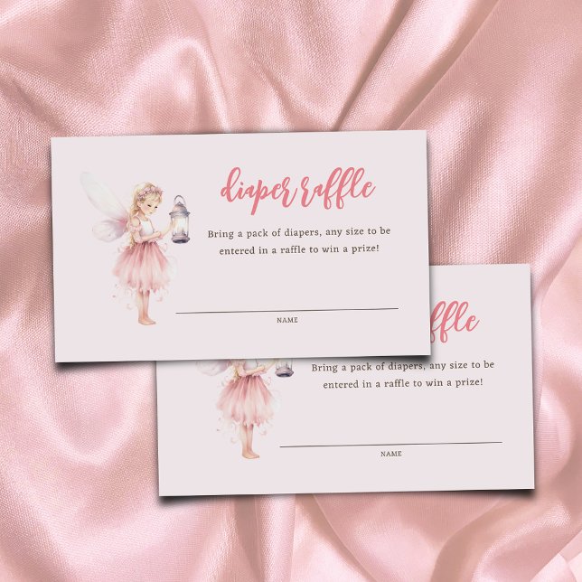 Carte D'accompagnement Petit Fromage de couche rose Enchantée Fée (Créateur téléchargé)