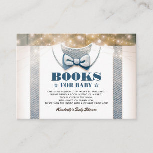 Carte D'accompagnement Petit homme   Boy Baby shower Rustic Apportez Un L