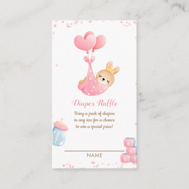 Carte D'accompagnement Petit Lapin Doux Petite Faucheuse Baby shower Raff (Devant)