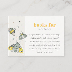 Carte D'accompagnement Petit Livre De Bug Gray Jaune Pour Le Baby shower