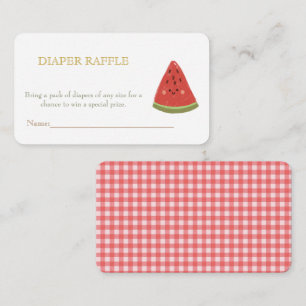 Carte D'accompagnement Petit Melon Baby shower doux Raffle de couche