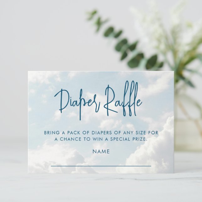 Carte D'accompagnement Petit morceau du Baby shower du Ciel, chapeau (Debout devant)