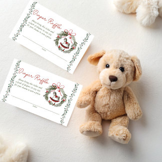 Carte D'accompagnement Petit Noël joyeux shower bébé tirage au sort des c