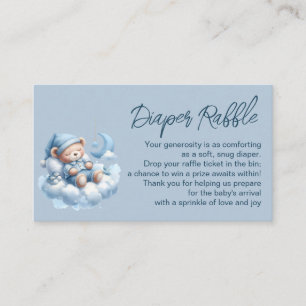 Carte D'accompagnement Petit ours endormi bébé bébé garçon douche raphia