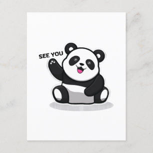 Carte D'accompagnement petit panda mignon