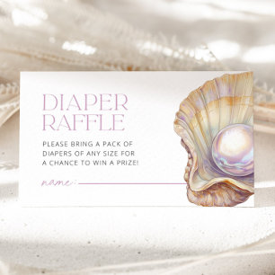 Carte D'accompagnement Petit Pearl Ocean Beach Oyster Diaper Raffle