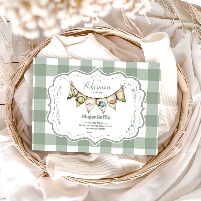 Carte D'accompagnement Petit pêcheur rustique Pêche Diapper Raffle (Créateur téléchargé)