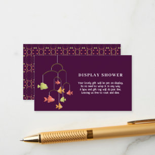 Carte D'accompagnement Petit Poisson Crimson Couleur Baby Display Douche