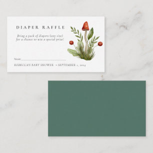 Carte D'accompagnement Petit raffe de la couche de champignon rouge