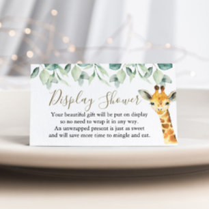 Carte D'accompagnement Petit Sauvageon Affichage Baby Shower Safari