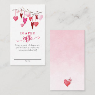 Carte D'accompagnement Petite amoureuse raffe de couche rose