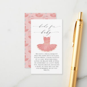 Carte D'accompagnement Petite Ballerina Baby shower rose Livres pour bébé