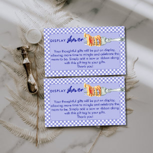 Carte D'accompagnement Petite Boule de Viande Affichage Douche Bleu Baby