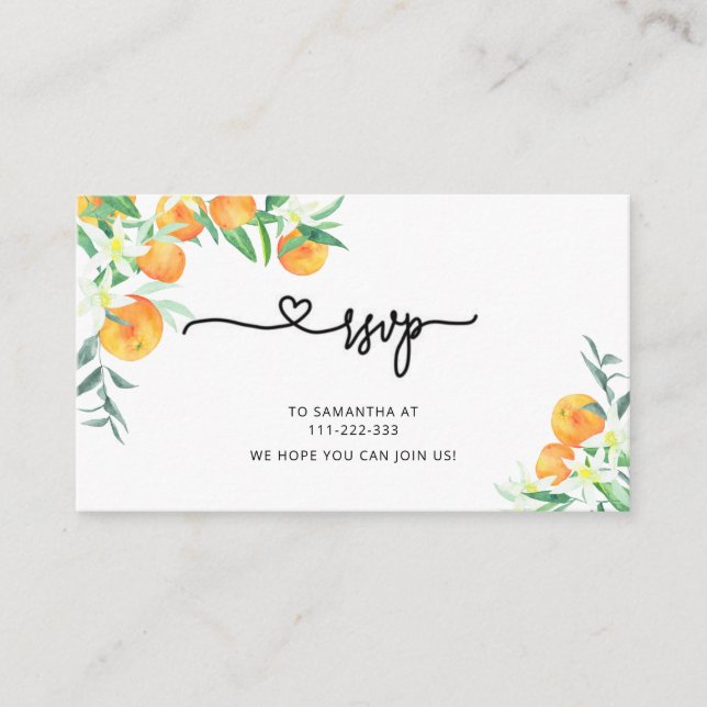 Carte D'accompagnement Petite cuite RSVP (Devant)