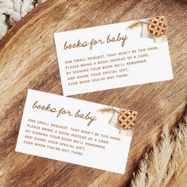 Carte D'accompagnement Petite Cutie Baby shower À Tarte Livres Pour Bébé (Créateur téléchargé)