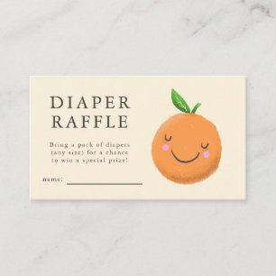 Carte D'accompagnement Petite Cutie Baby shower Jaune Déchets Raffle